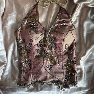 vintage purple aftershock corset top